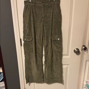 American Eagle Outfitters Green Wide Leg Pants
